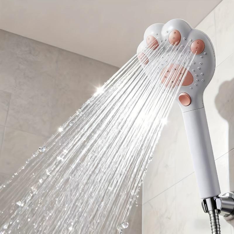 Adjustable Handheld Shower Paw Design/3-Speed Massage/Suitable for Bathroom/Wall Installation and Hanging/Made of Plastic Material/for Shower Use Only