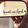2pcs Rearview Mirror Decal Affirmation Car Stickers Trust In God Adhesive Mirror Decal Styling Decals Car Interior Decorations