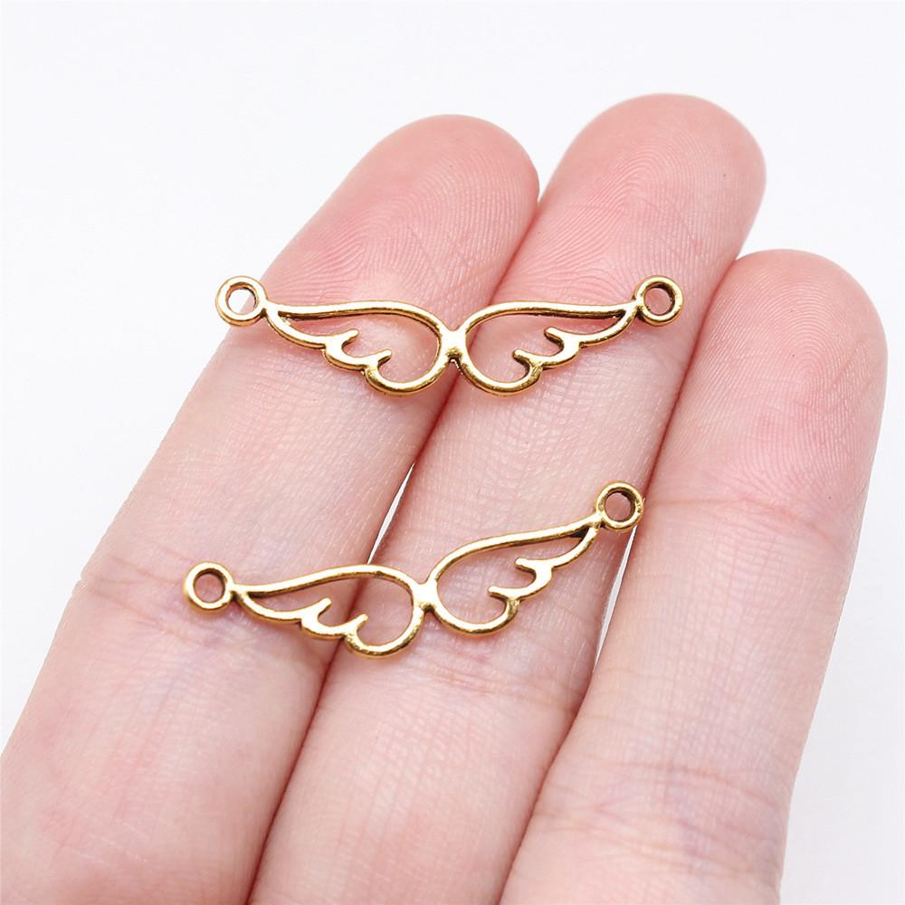 Small Angel Wings Charms Pendant Female Jewellery Bulk Ethnic Art Supplies