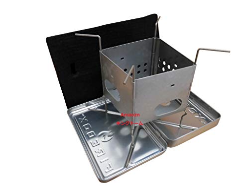 

FIREBOX Titanium G2 Nano Stove Box Set [Official Japanese Product] 3-inch Compact Fire Pit for Outdoor Camping (Titanium)