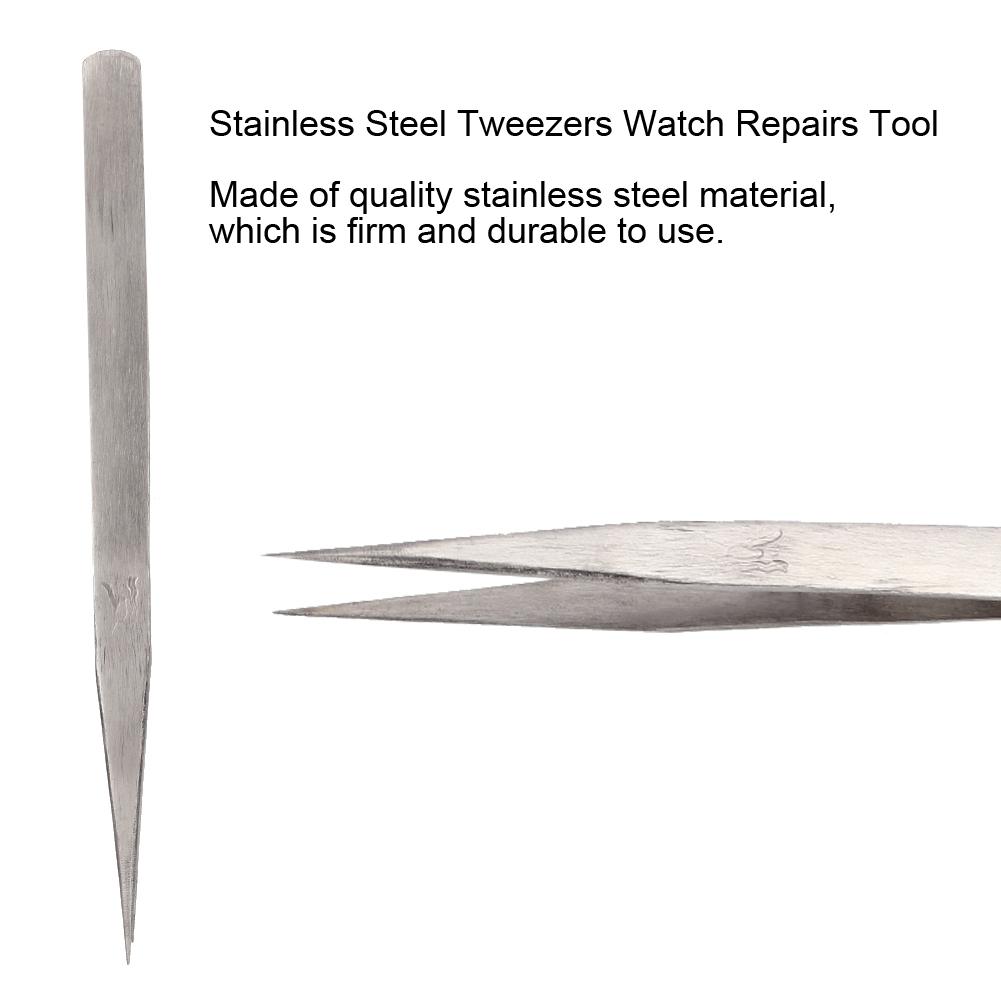 High Hardness Stainless Steel Antimagnetic Tweezers Watch Repairs Tool (#3)