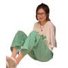 Women's Green Plaid Pajama Pants: Korean Style, Loose, Trendy, Printed, and Perfect for Casual Home Wear or Air Conditioning.