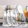Butterfly Cat on a Branch  Print Flannel Blanket, High quality Comfortable for All Seasons, Home Decor, Warmth and Comfort