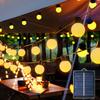 10M Outdoor Solar G40 Bulb LED String Lights Waterproof Solar Lights Decor For Courtyards Pavilions Gardens Streets Holidays