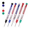 Long Head Marker Pen 20mm Red/Blue/Green/Black/White Ink Multi-purpose Deep Hole Marker Pens For Metal Plastic Pipe Fittings 1Pc