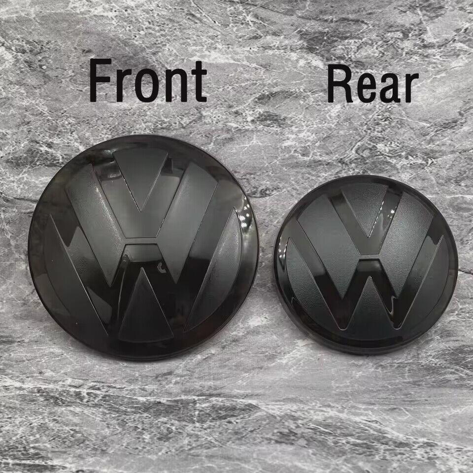 

For VOLKSWAGEN VW 2026 New black 2Pcs Front Grill Emblem Modification Rear Trunk Lid Cover logo For VW Golf MK6 MK7 MK7.5 MK8 20 GOLF 6 (MK6)