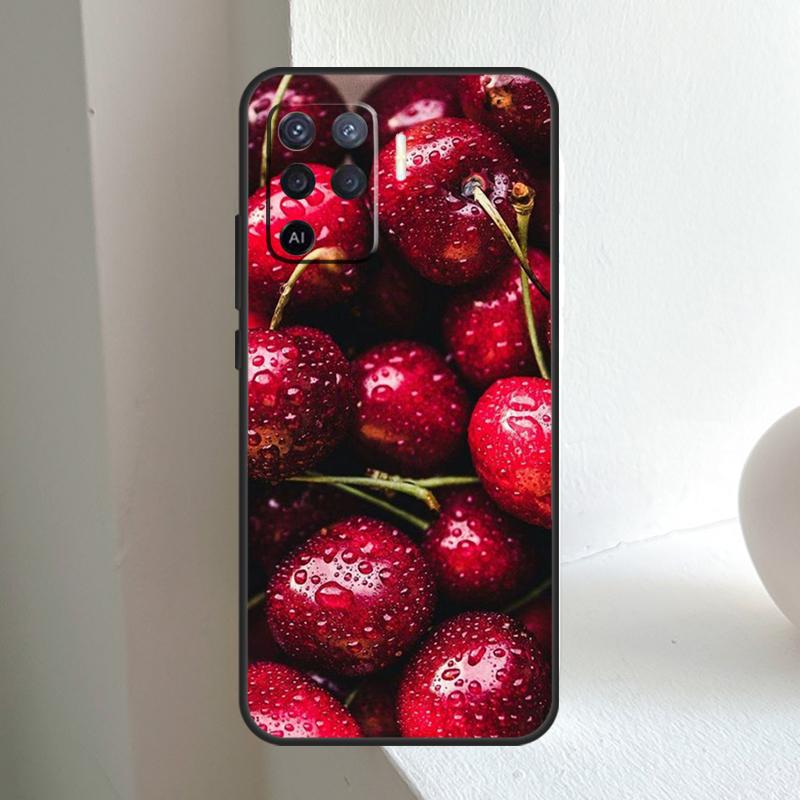 Food Fruit Red Cherry For OPPO A78 A98 A18 A38 A58 A5 A6 Pro A15 A17 A57 A16 A76 A96 A54 A74 A94 A40 A60 A80 Case