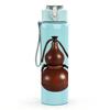 1 Stück Vintage Kürbis Ornament Kunst 750ml Farbe Kunststoff Sport Wasserflasche Auslaufsicher Klappdeckel mit Strohhalm Geeignet für Sport Büro Heimgebrauch