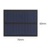 0.5W 5.5V Solar Panel Polycrystalline PET Laminate Solar Battery Charger 76x60mm