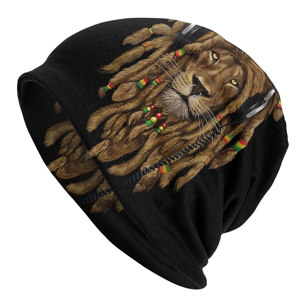 Winter Warm Lion Of Judah Reggae Rastafarian Flag Bonnet Femme Slouchy Beanie Hat Cool Ski Skullies Beanies Caps for Unisex Women