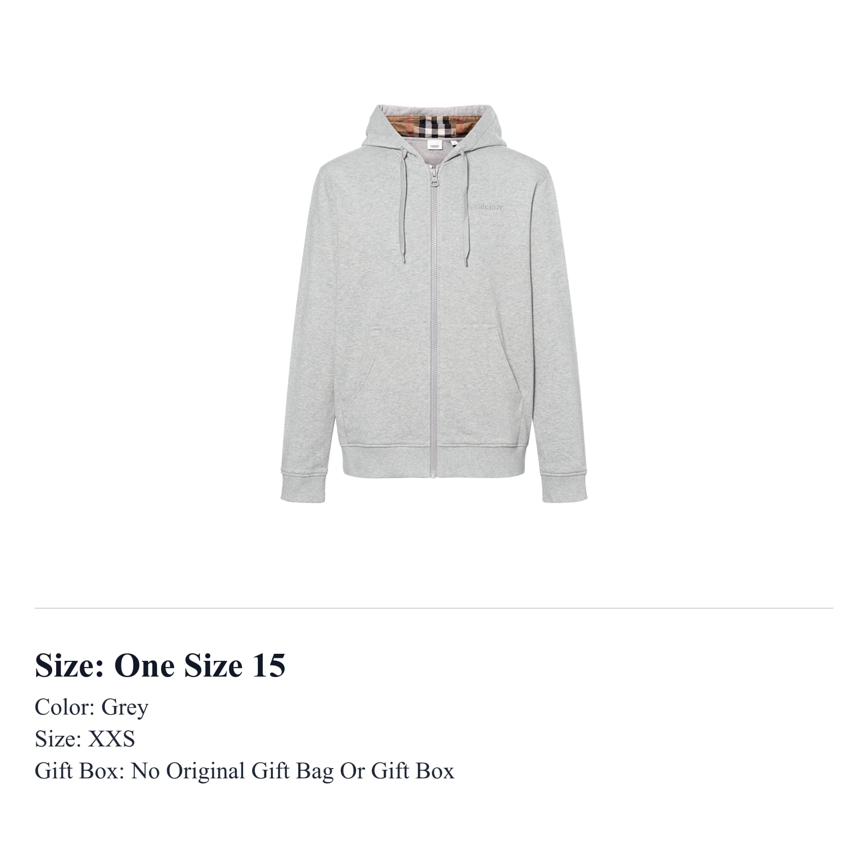 Burberry Hove Check izšūts logotips ar