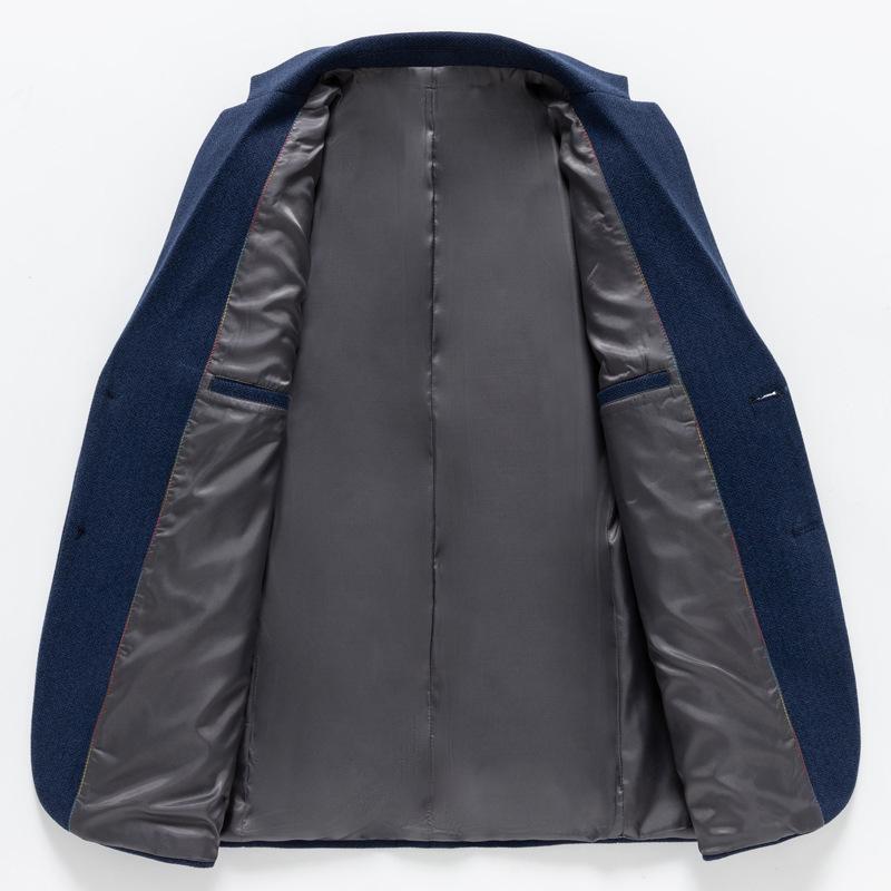 Woolen Blazer Jacket Men's Spring Autumn Casual Suit Fashion Men's Woolen Blazer Coat