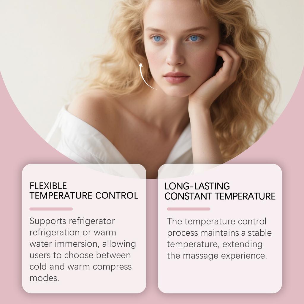 Facial Roller Massager, Portable for Daily Use, Hot & Cold Dual Function, Refines Facial Skin, Facial Care Massager