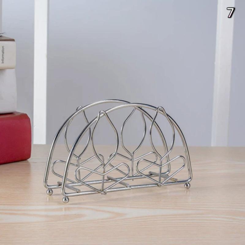New Sale Elegant Metal Iron Napkin Holder Paper Drawer Storage Bracket Organizer For Kitchen Home Restaurant Tabletop Accessory