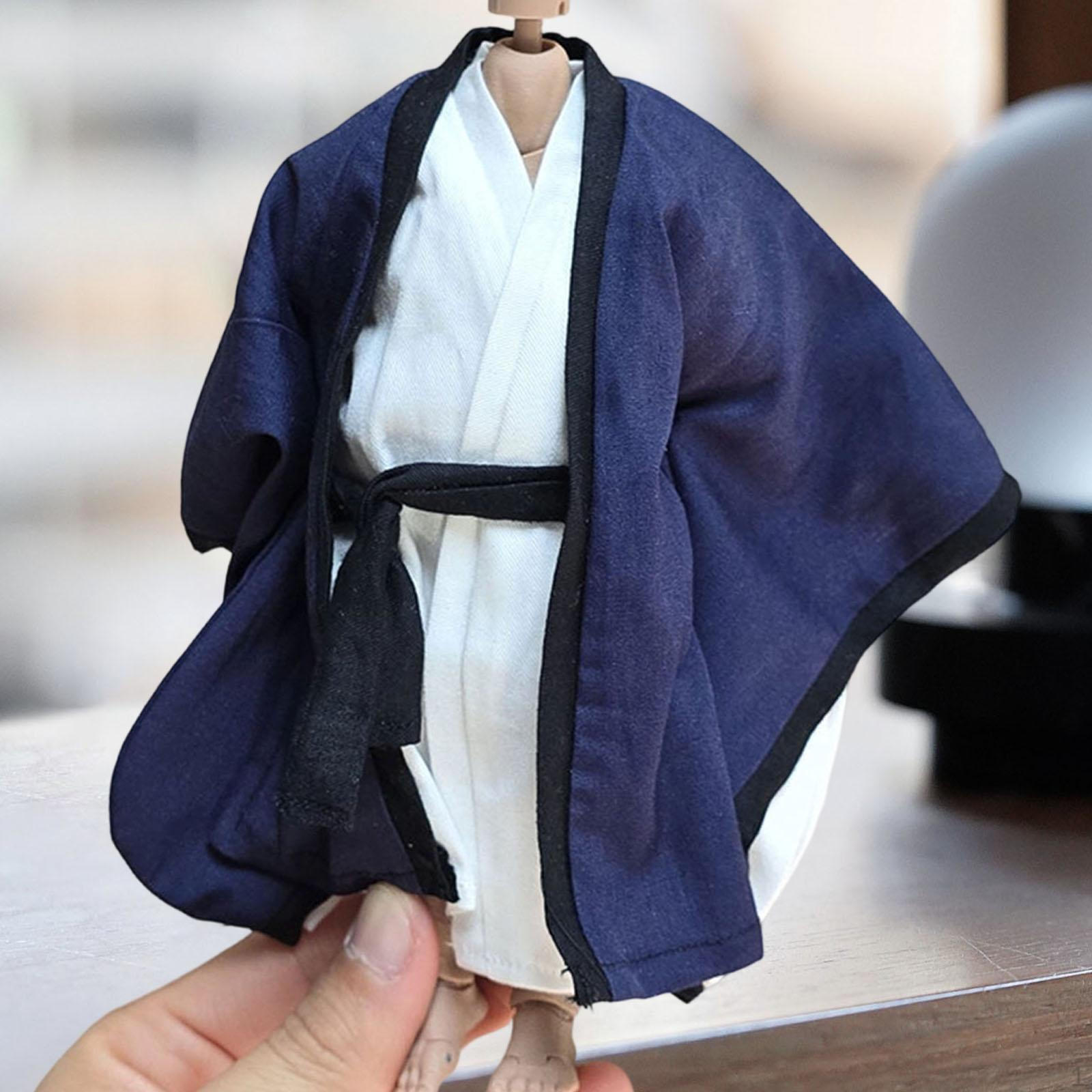 

1/12 Action Figure Clothes Men Dress up Taoist Robe Traditional Miniature Clothing Doll Costume