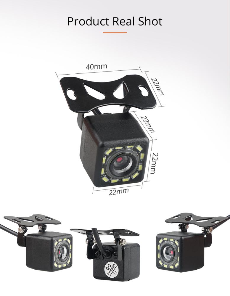 Car Rear View Camera Universal Auto Backup Parking Camera 12 LED Night Vision Waterproof Wide Angle HD Image