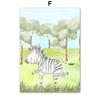 Cute Animal Giraffe Tiger Lion Monkey Zebra Wall Art Mural Canvas Painting Poster Print Wall Pictures Kids Baby Room Home Decor