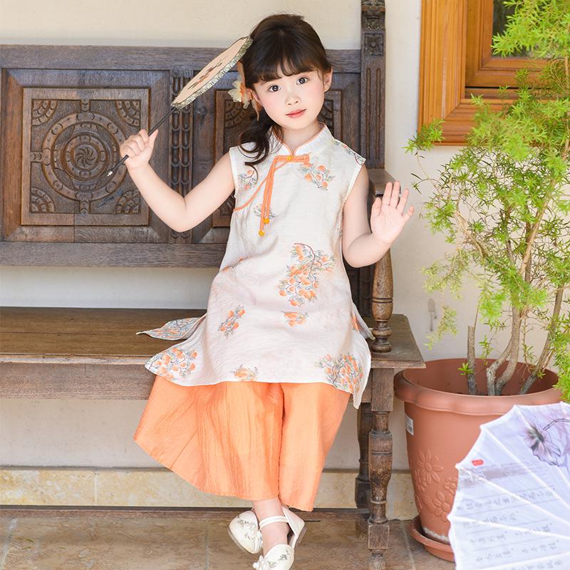 Girls Qipao Princess Dress - Summer 2025 Chinese Style 110
