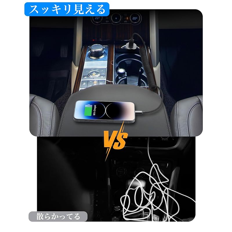 aceyoon USB C cable thin coil type extend Type 100W fast charging A - Recommended for stretching up to 1M Type C 480Mbps high speed data transfer