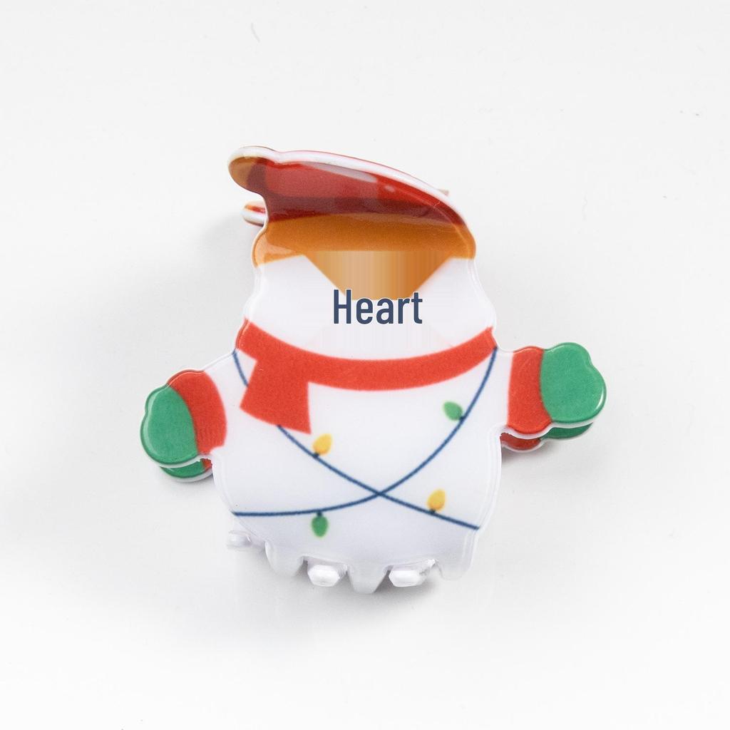 Bamboo Yao Jewelry: Cute Snowman, Ghost, and English Letter Hair Clips & Claw Clips for Christmas