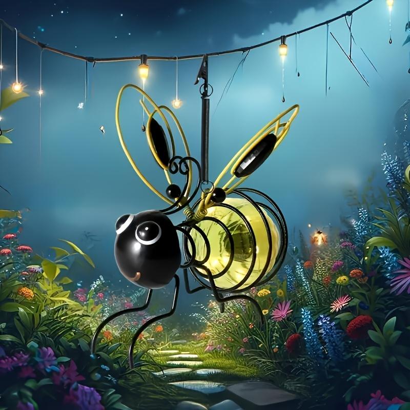 

1pc Solar-Powered Metal Bee Garden Light – Vibrant Cartoon-Themed Outdoor Statue, Solar Charging, Nickel Battery, Outdoor Use, Garden Decoration жёлтый