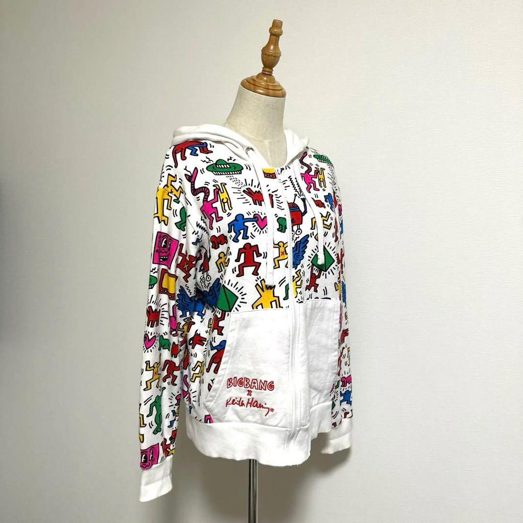 [USED] BIGBANG×Keith Haring Zip-up Hoodie M Colorful