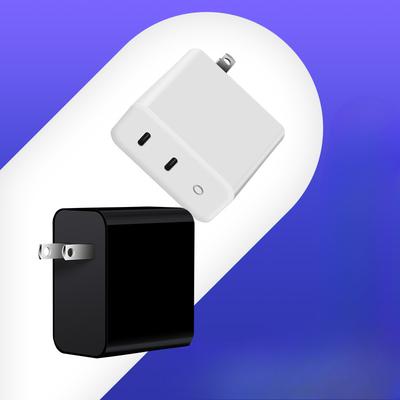 PD40W GaN US 2C Çok Protokollü Şarj Cihazı PD20W+PD20W Çift Port PPS Bağımsız Akıllı Hızlı Şarj