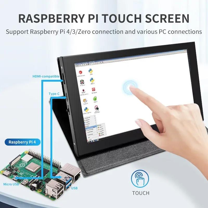 7 Inch IPS Touch Screen Monitor External Screen HDMI LCD for Raspberry Pi Orange Pi Windows PC Cortical Case Portable Monitor