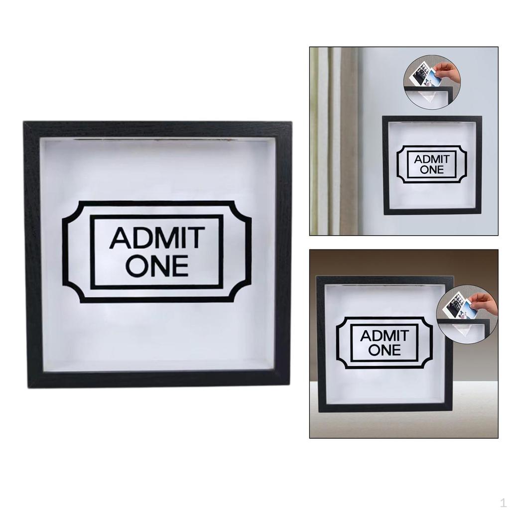 Adventure Archive Box Memory with Slot Practical Ticket Collection Holder Shadow for