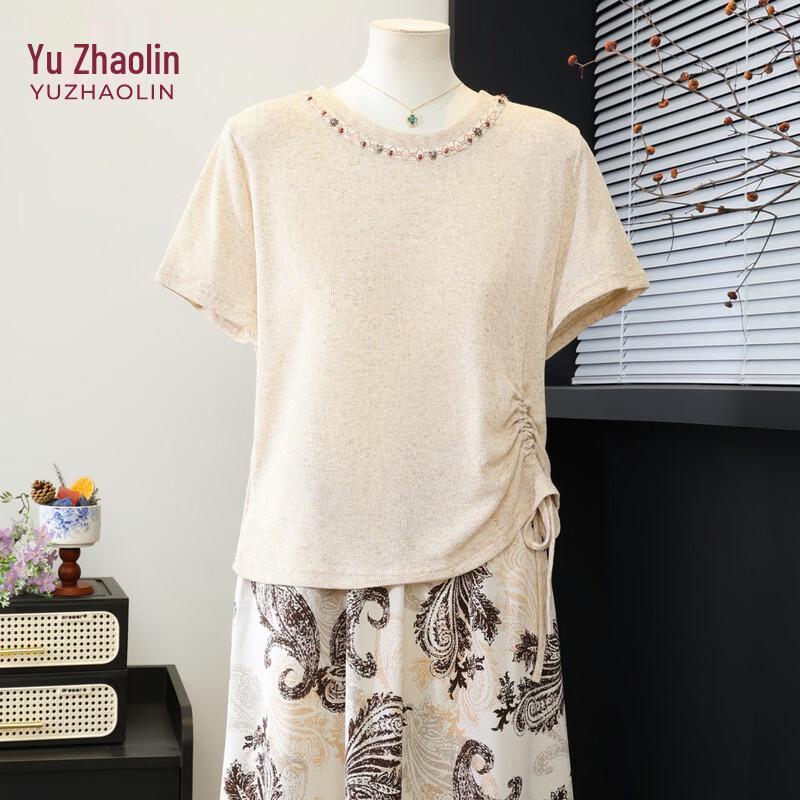 YUZHAOLIN Women s Summer Two-Piece Skirt Set 4XL