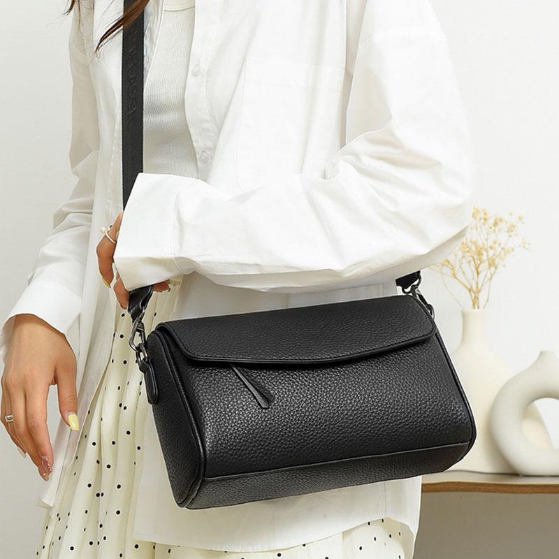 Genuine Leather Women's Bag 2026 New High Quality Luxury Square Women Shoulder Bags Minimalist Cowhide Female Crossbody Bag