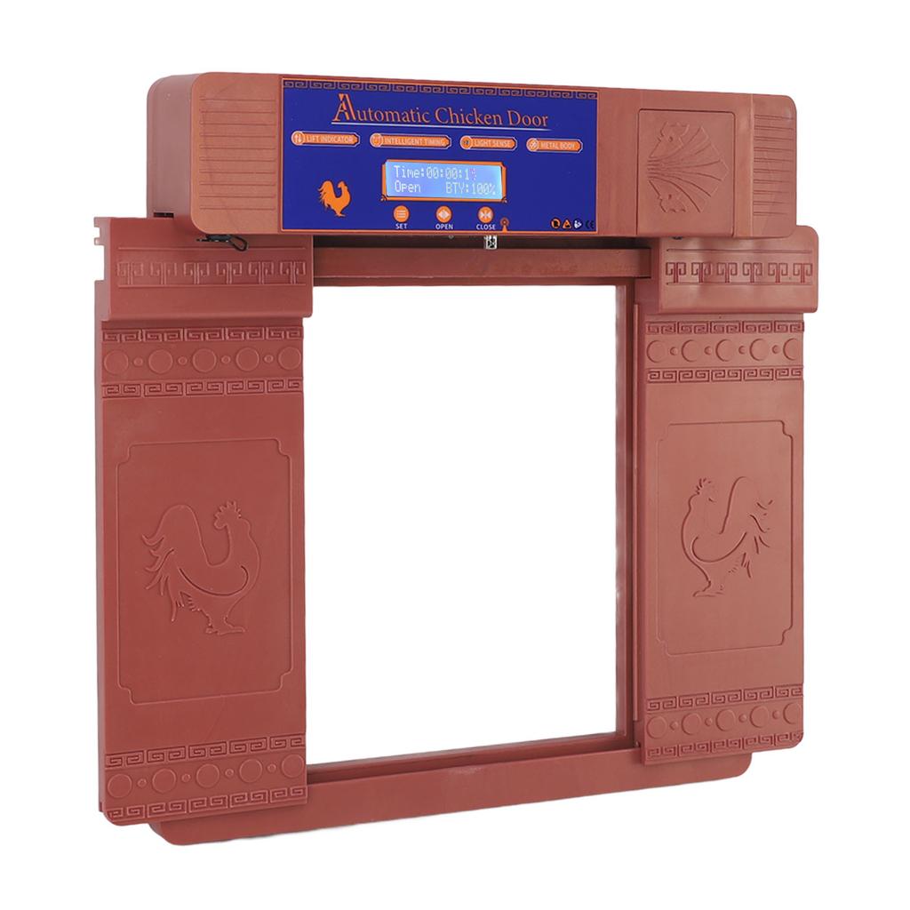 Automatic Chicken Coop Door Remote Control Light Sensing Timer Setting Auto Coop Door Opener Bronze