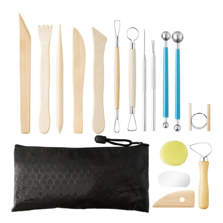 

17 Pcs Clay Tool Pottery Sculpting Tool Modelings Clay Tool Clay Carving Tool Ceramic Clay Mud Tool for Modeling 1