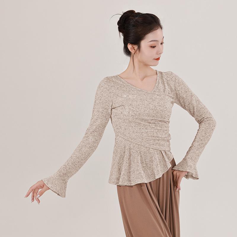 Adult Long-Sleeve Dancewear for Autumn/Winter – Modern & Classical Dance Practice Top
