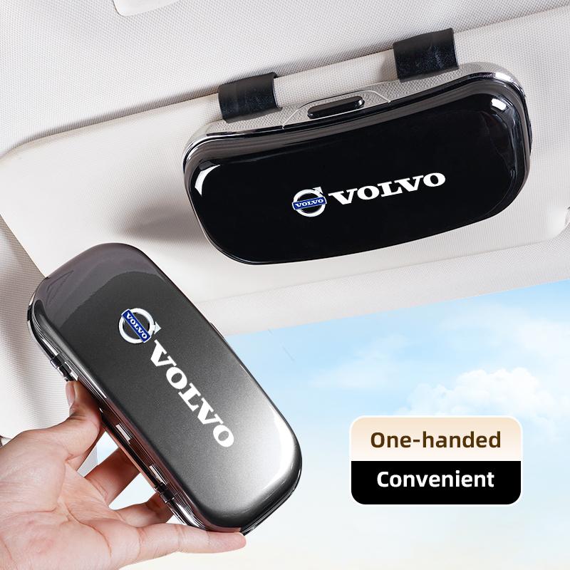 Car Visor Glasses Box Auto Sunglasses Storage Case For Volvo Xc60 XC40 EX40 Xc90 S60 S90 EX30 V40 V60 V50 V90 S80 C40 V70 XC70