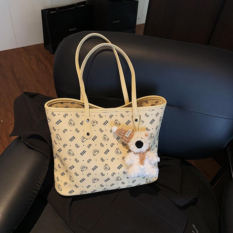 Korean casual fashion large-capacity bag women's 2025 summer new simple and fashionable high-value portable tote bag