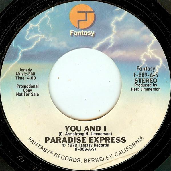 

7-дюймовая пластинка PARADISE EXPRESS You And I F889AS Fantasy 1979 US SoulFunk Б/у