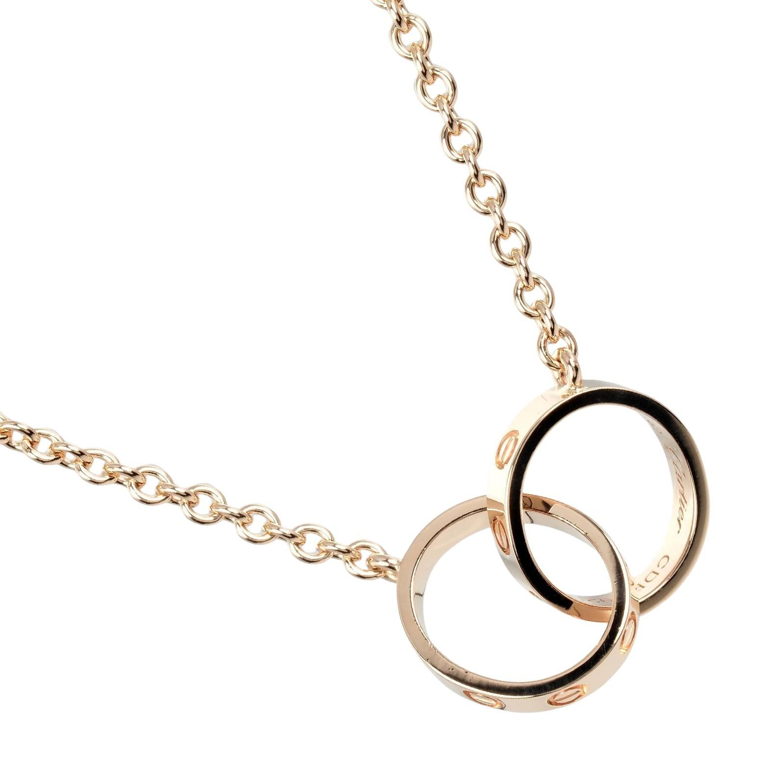 

CARTIER Baby love Necklace K18 Pink Gold 6.48g Women Used