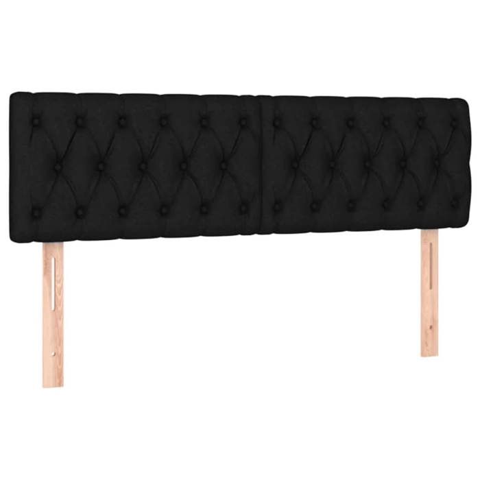 VidaXL 2x Headboards Bedroom Furniture Bed Accessories Single Bed Heads Interior Black 346356