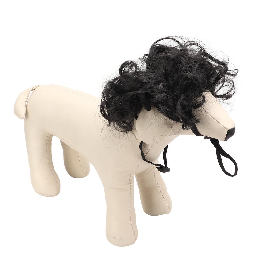 Pet Wig Elastic Band Washable Dog Cosplay Wig for Small Medium Large Dogs Cats
