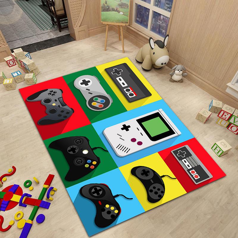 Game Console Carpet Large Living Room Decor Home Stereoscopic Effect Retro Bedroom Rooms Mat Hotel Hall Boy Friend Rugs Decorate