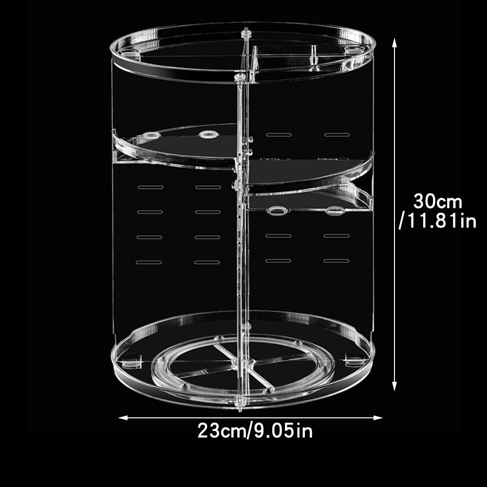 Rotating Cosmetics Storage Box Transparent Acrylic Shelf Dressing Table, Desktop Lipstick Makeup Skincare Shelf Organizer Shelf