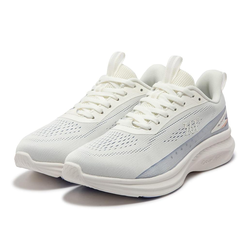 361 Cushioning Abrasion Resistant Breathable Low Top Running Shoes Women's White Gray 582422231-1