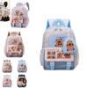 Childrens School Bag With Cartoon Capybara Pattern And Ergonomic Shoulder System For Kindergarten