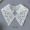 White Neckline Lace Collar Craft Sewing Fabric Venise Motif Applique Trims DIY Craft