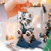Acrylic 3D Cat Couple Pendant for Car, Backpack, Medicine Keychain, or Gift