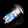 12V Auto Power Angel Eye Metal Push Button Blue LED Light Toggle Switch 19mm AP