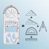 Drawing Creative Stationery Ruler Learning Measuring Tool Protractor Mathematics Function Ruler