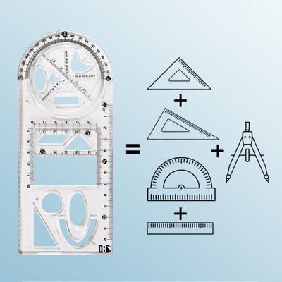 Drawing Creative Stationery Mathematics Function Ruler Learning Measuring Tool Ruler Protractor