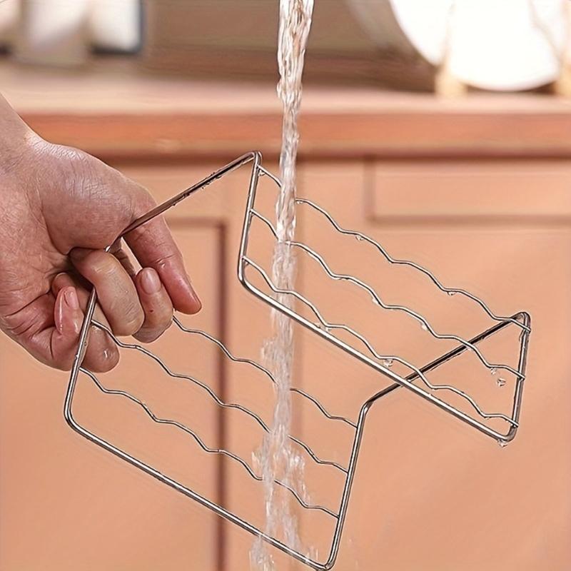2 Set Stainless Steel Cooking Skewer Wire Rack for Air Fryers Oven Easy Operation for Family Gatherings Outdoor Barbecue HX6C